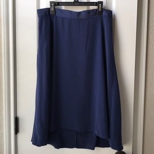 Gap navy blue hi-low midi skirt